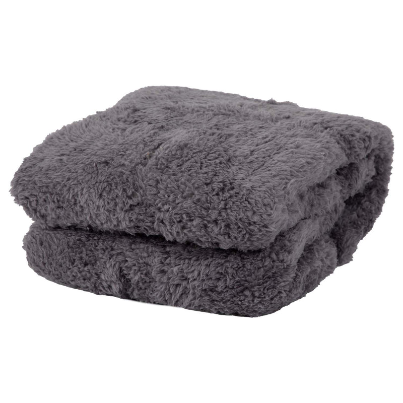 Bulk Case of 12 Plush Sherpa Throw Blankets, Soft Sherpa Polyester, 50x60 in., Six Solid Colors