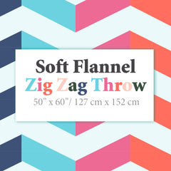 Zig Zag Coral Fleece Throw Blanket, Soft Polyester, 50x60 in., Assorted Solid Colors, Chevron Pattern, Buy a Bulk Case of 12