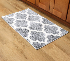Artistry Area Rug - 20 x 34 - Trellis Design- Microfiber Material with Skid-Resistant Backing