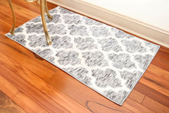 Artistry Area Rug - Trellis Design - 27 x 45 in- Microfiber Material with Skid-Resistant Backing