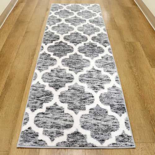 Artistry Door Mat Throw Rug, 20 X 34, Quatrefoil Design, Soft