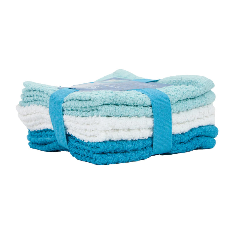 Campbell Ramsay Washcloth Sets, 6-Pack Sets, Cotton, 12x12 in., Six Color Combos, Mixed Assortment, Buy a Case of 36 Sets