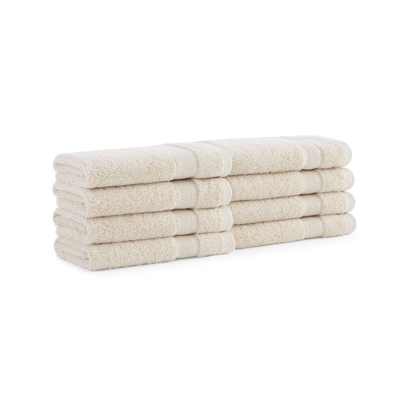 Aston and Arden Aegean Eco-Friendly Recycled Cotton Turkish Towels, Flat Woven Dobby, Low-Twist, Plush, Ultra Soft