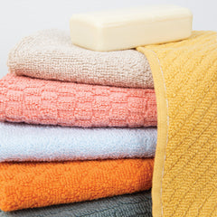 Sunshine Assorted Washcloths (Bulk Case of 288), Cotton, Patterns, Solids, & Jacquards, Assorted Colors & Styles, 13x13 in.