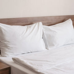 Lulworth Soft White Pillowcases (Bulk Case of 72), Thread Count Options, Cotton Poly Blend,. 42x36 in.