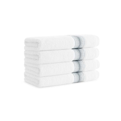 8 Pcs Stripe Large Bath Towels Set Oversized Bath Sheet 2 Bathroom