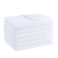 Host & Home Soft Brushed Microfiber Flat Sheets, Color and Size Options, 6 Pack or Case of 24