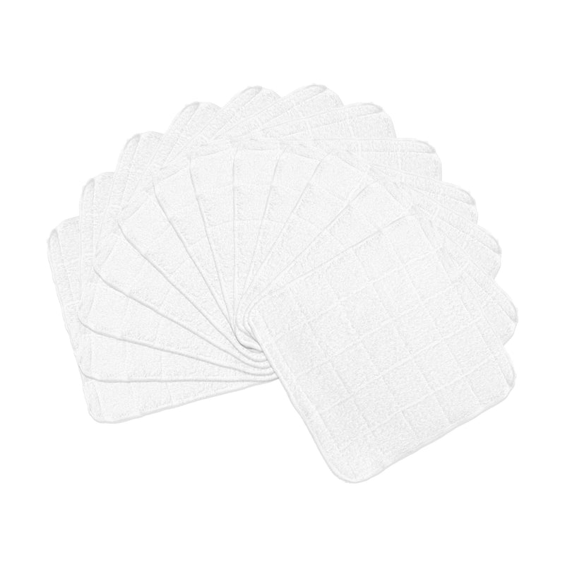 Cook’s Cotton Dishcloths, Windowpane Stripes on White, 5 Color Combos, Buy a 12-Pack or a Bulk Case of 144