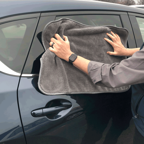Towelzilla Microfiber Car Cleaning Cloths, 800 GSM (18x30 in, Case of 36, 12 Packs of 3 Each) Ultra-Thick Car Drying Towel, Size: 18 x 30, Gray