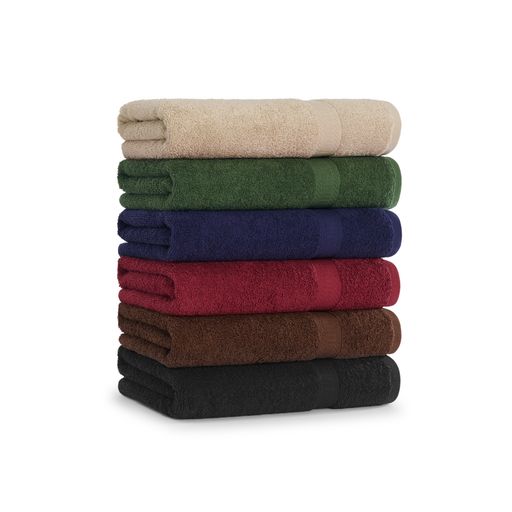 Arkwright True Color Hand Towels, Ring Spun Cotton, 16x27, (Bulk Case of  120) - Black 
