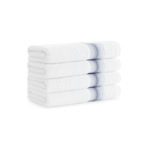 Aston & Arden White Turkish Luxury Hand Towels for Bathroom (600 GSM, 18x32 in., 4-Pack), Super Soft & Absorbent Hand Towels